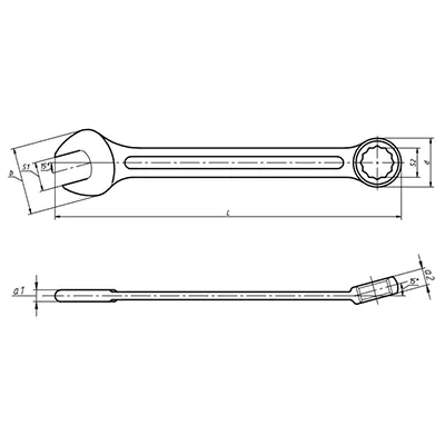 Ключ гаечный комбинированный 6х6 КЗСМИ